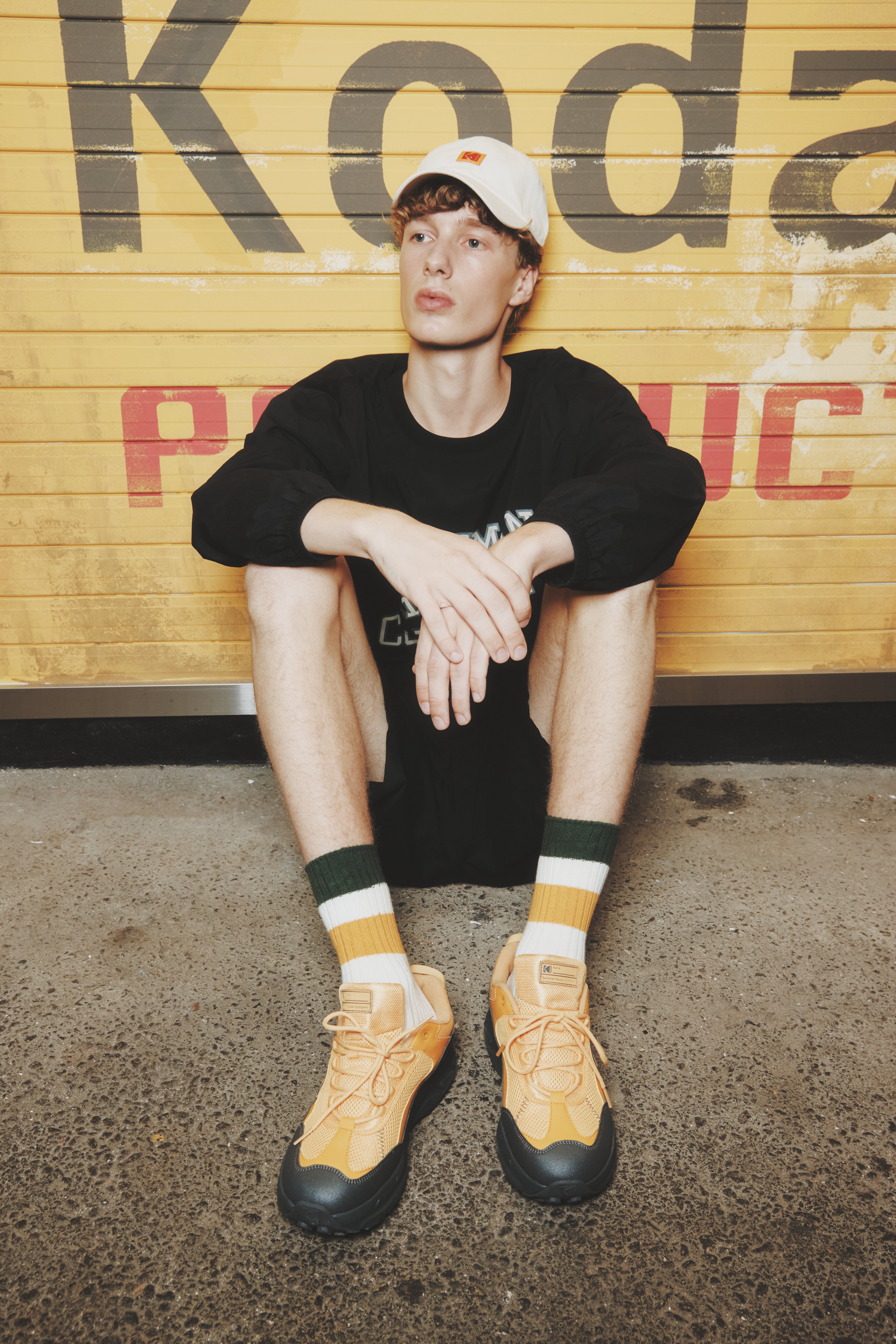 リラックスフィットスクエアロゴボールキャップ【グリーン】