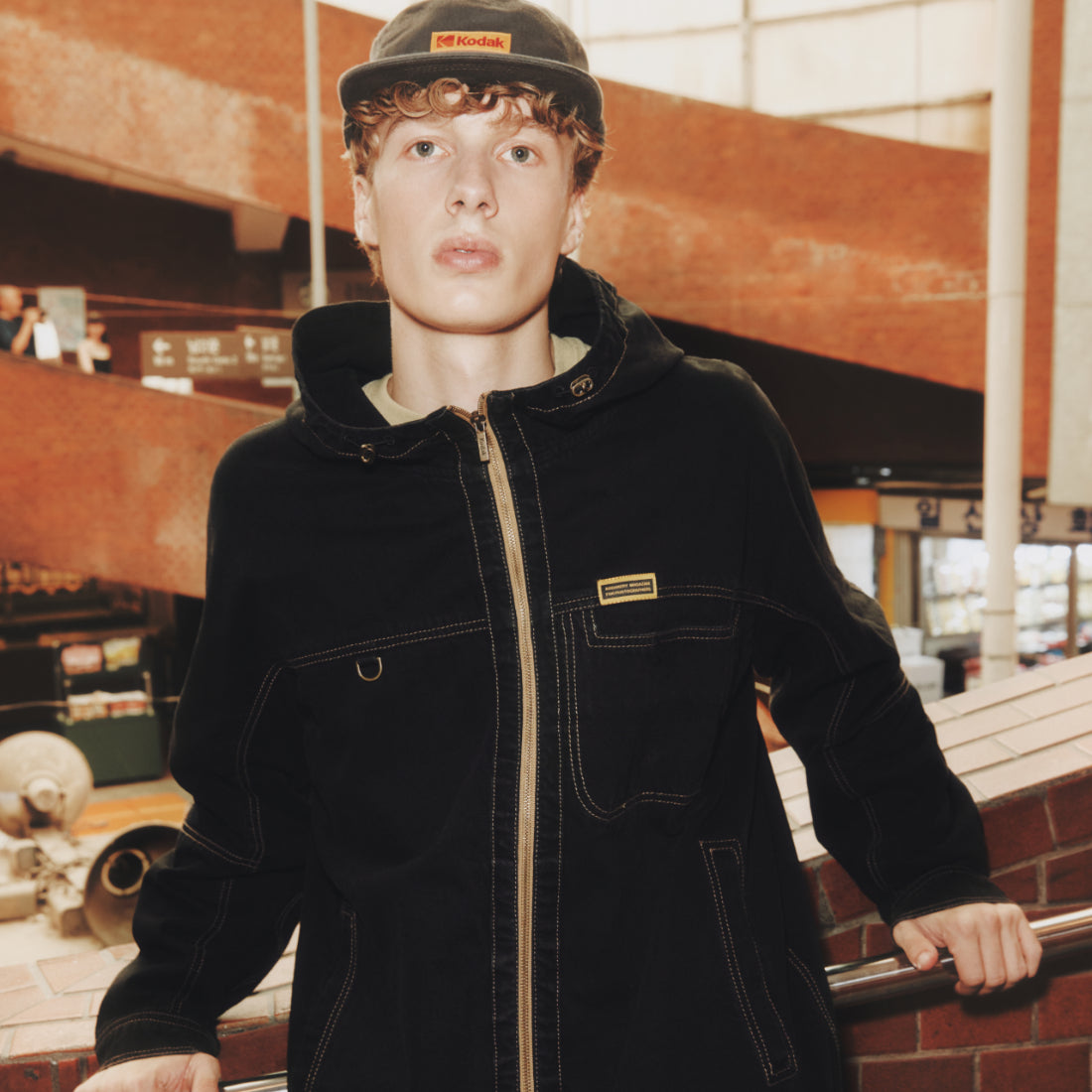 コダカリーデニムフーディジャケット【ブラック】