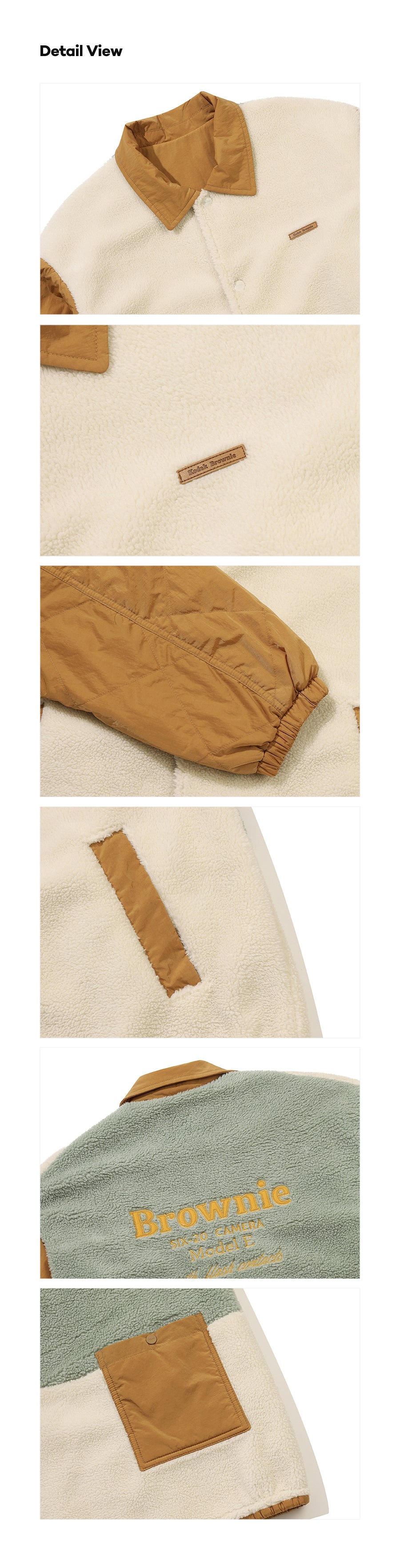 ブラウニー リバーシブル カラー パディング ジャケット【ブルー】