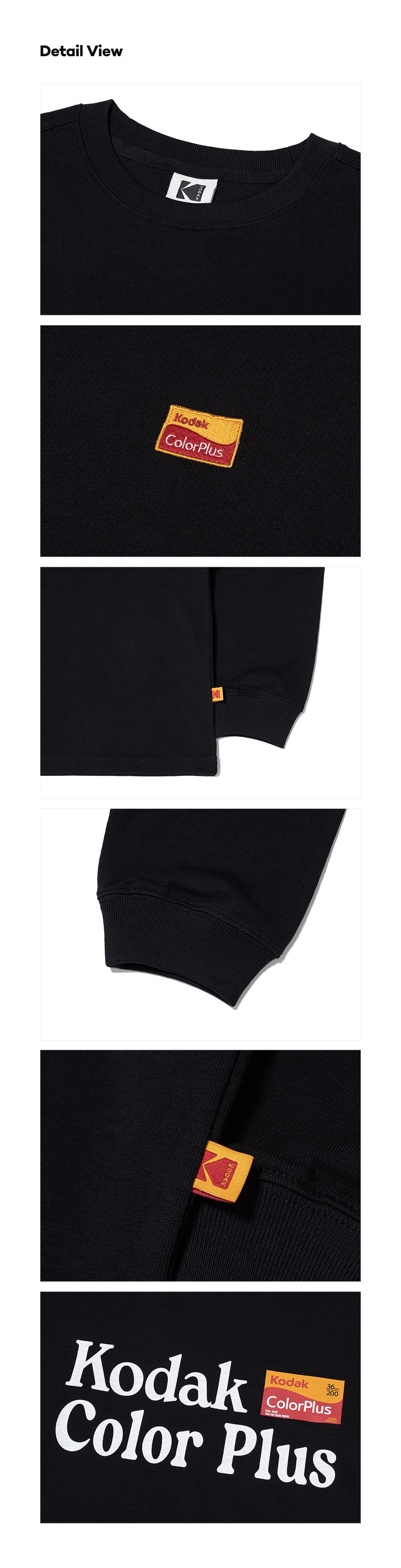 フィルムグラフィックロングスリーブTシャツ【ブラック】