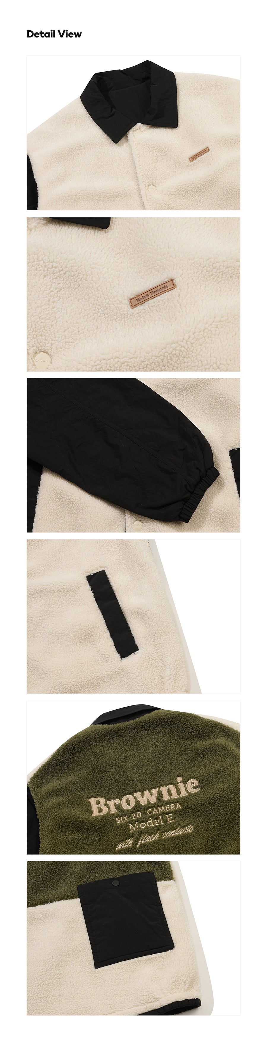 ブラウニー リバーシブル カラー パディング ジャケット【ブルー】