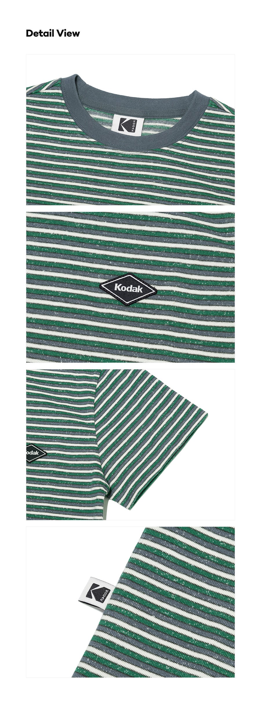 (Women) レインボーストライプ半袖Tシャツ【イエロー】