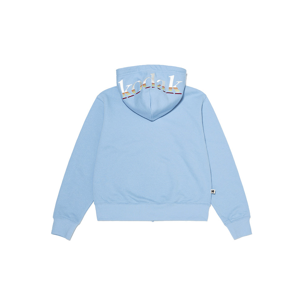 (WOMAN) レインボースウェットジップトップ【スカイブルー】