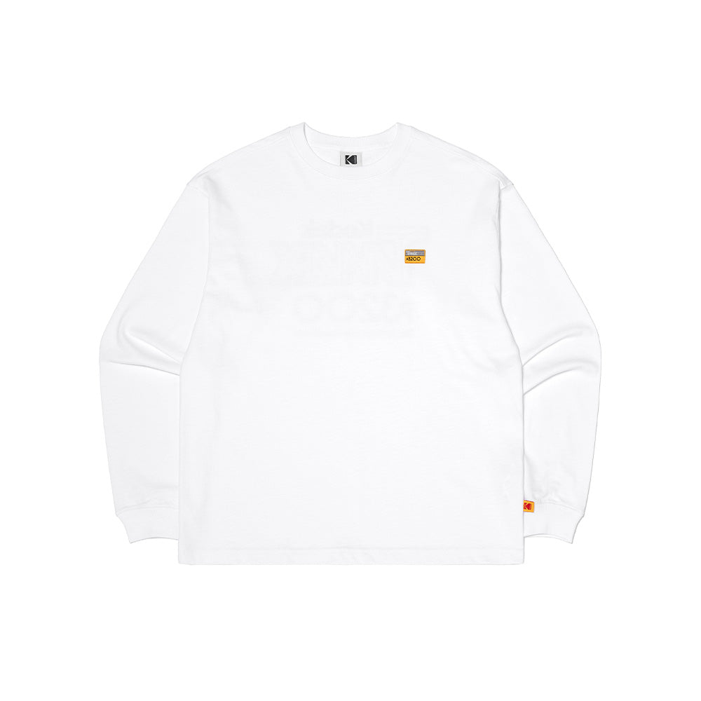 フィルムグラフィックロングスリーブTシャツ【ホワイト】