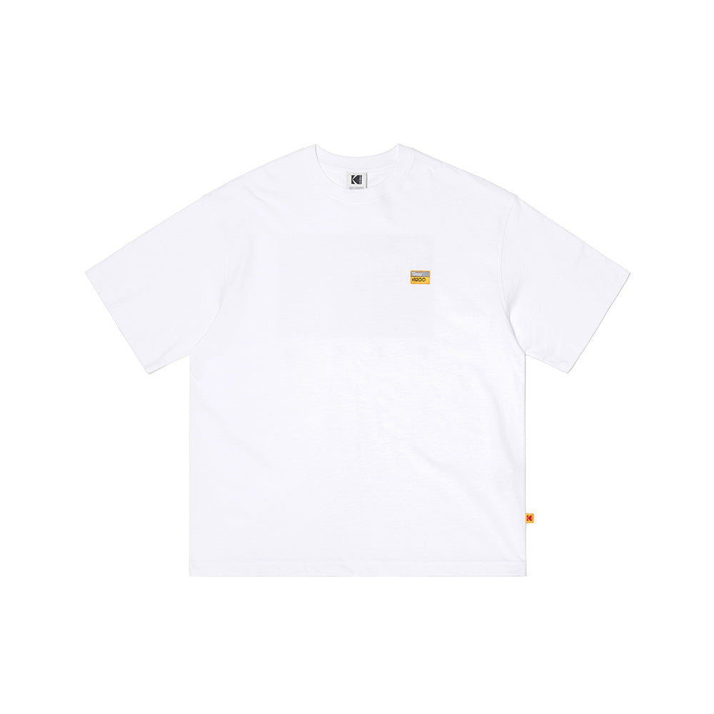 フィルムグラフィックセミオーバーフィットショートTシャツ【ホワイト】