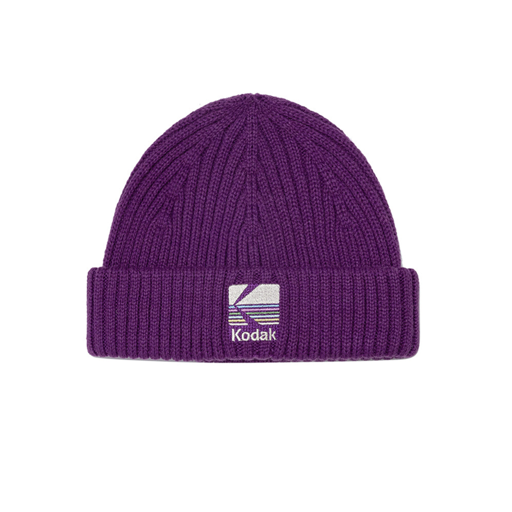 レインボーショートビーニー【ブラック】