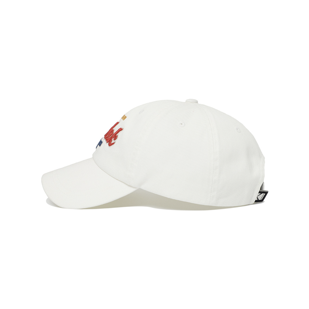 カラーレタリングボールキャップ【アイボリー】