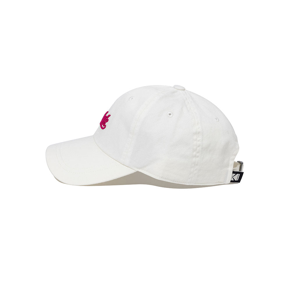 レタリング リラックス フィット ボールキャップ【ホワイト】
