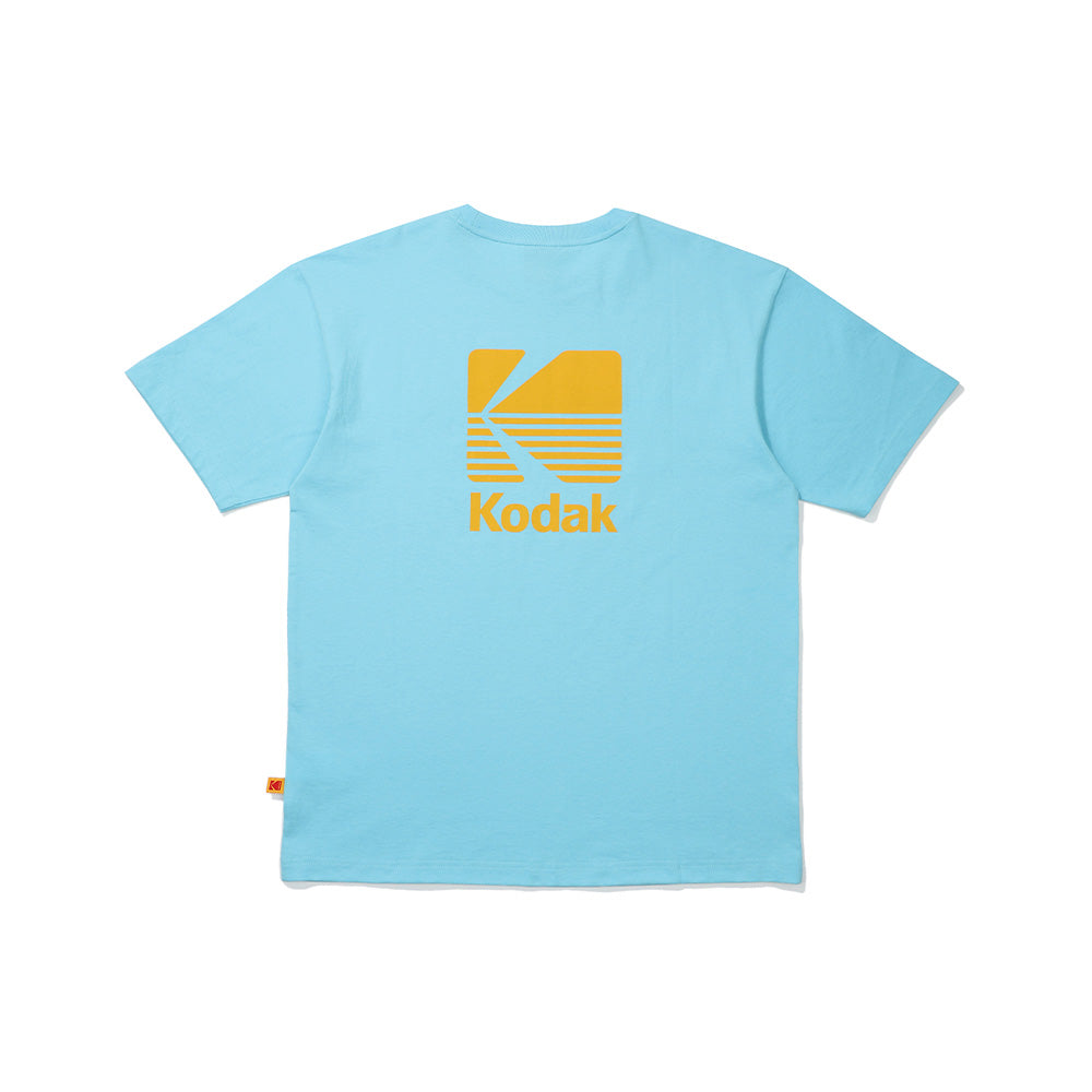 ビッグロゴコットンショートスリーブTシャツ【ブルー】