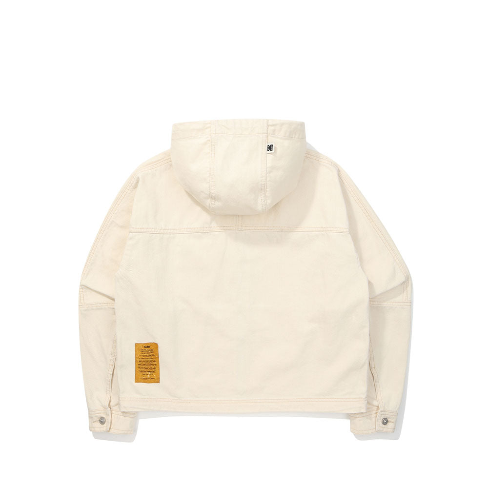 (Women) コダカリーデニムフーディジャケット【アイボリー】