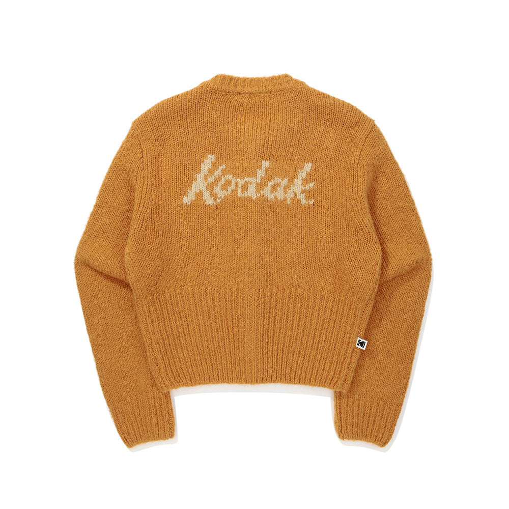 (Women) ソフトウールニットジャカードカーディガン【オレンジ】