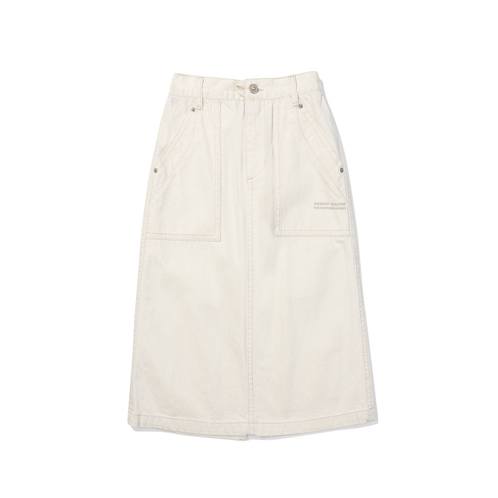 コダカリーデニムスカート【アイボリー】