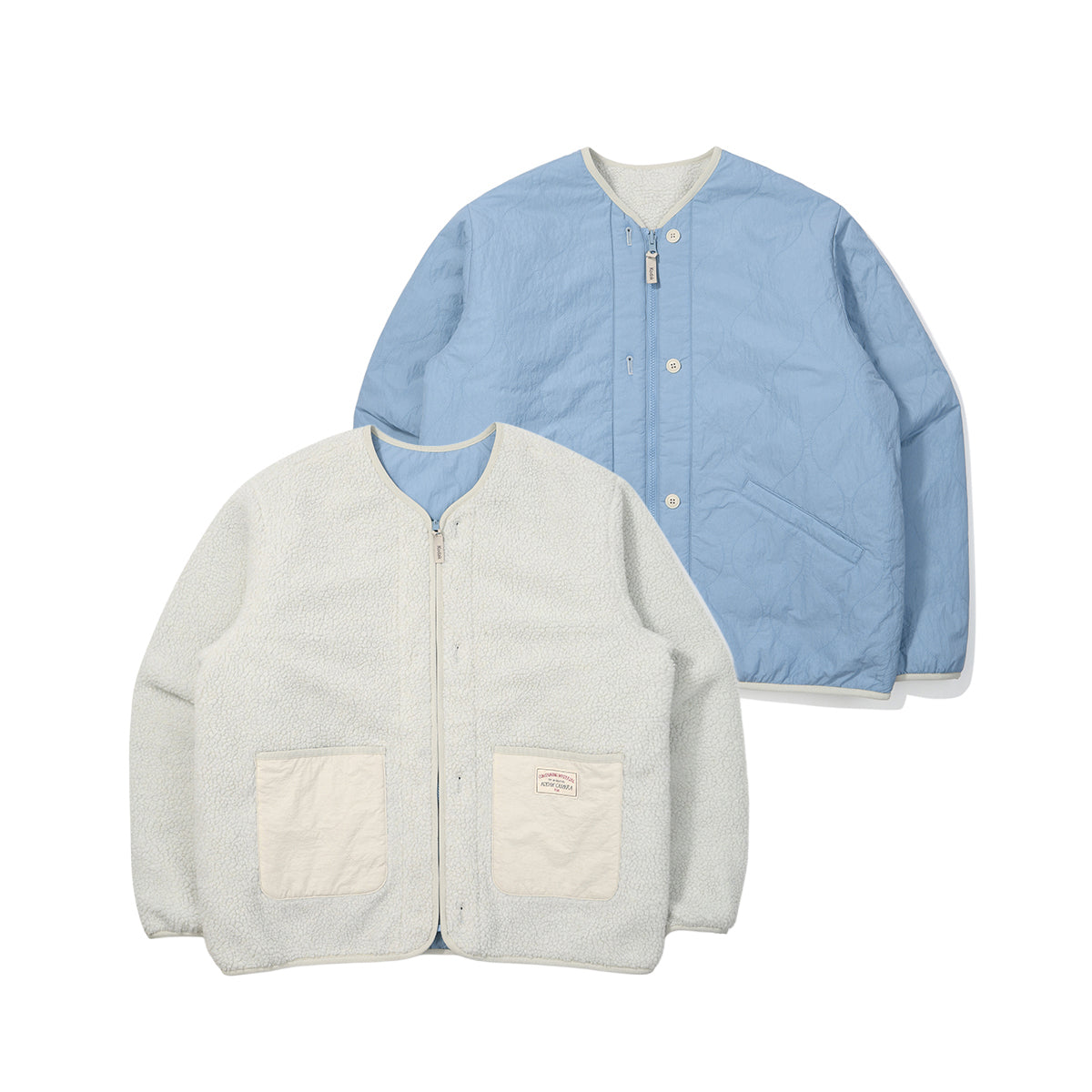 ブラウニーリバーシブルフリースジャケット【アイボリー】