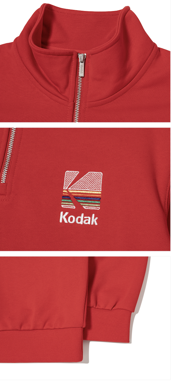 レインボービッグロゴハーフジップスウェット【レッド】