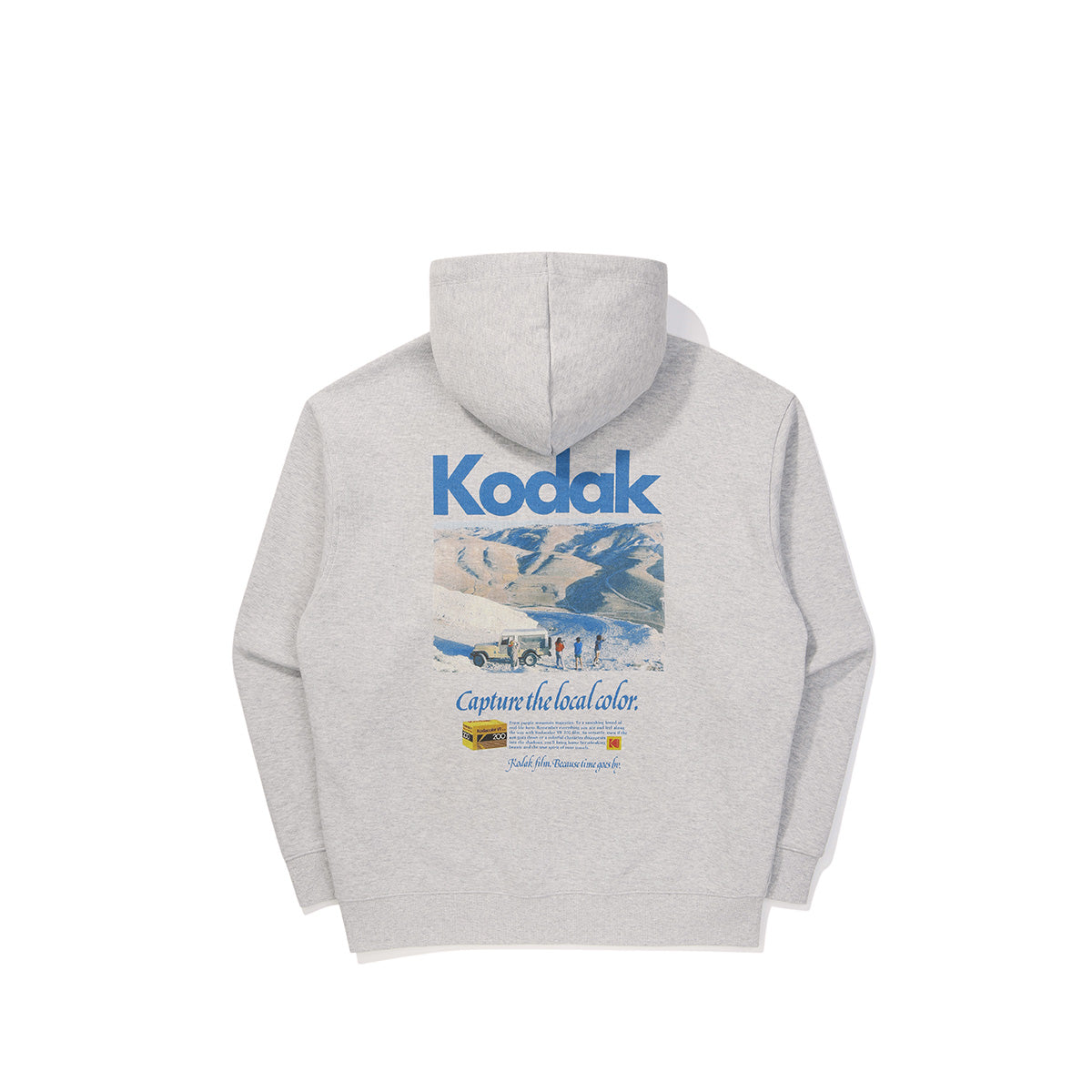 シーナリーグラフィックハーフジップアップフーディ【メランジグレー】