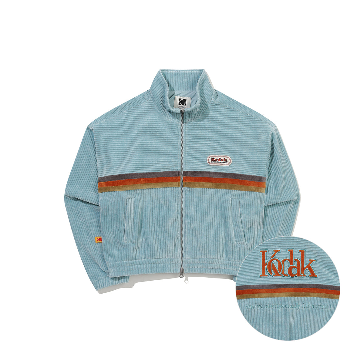 (Women) シネコダックベルベットコーデュロイジップアップ【ブラック】