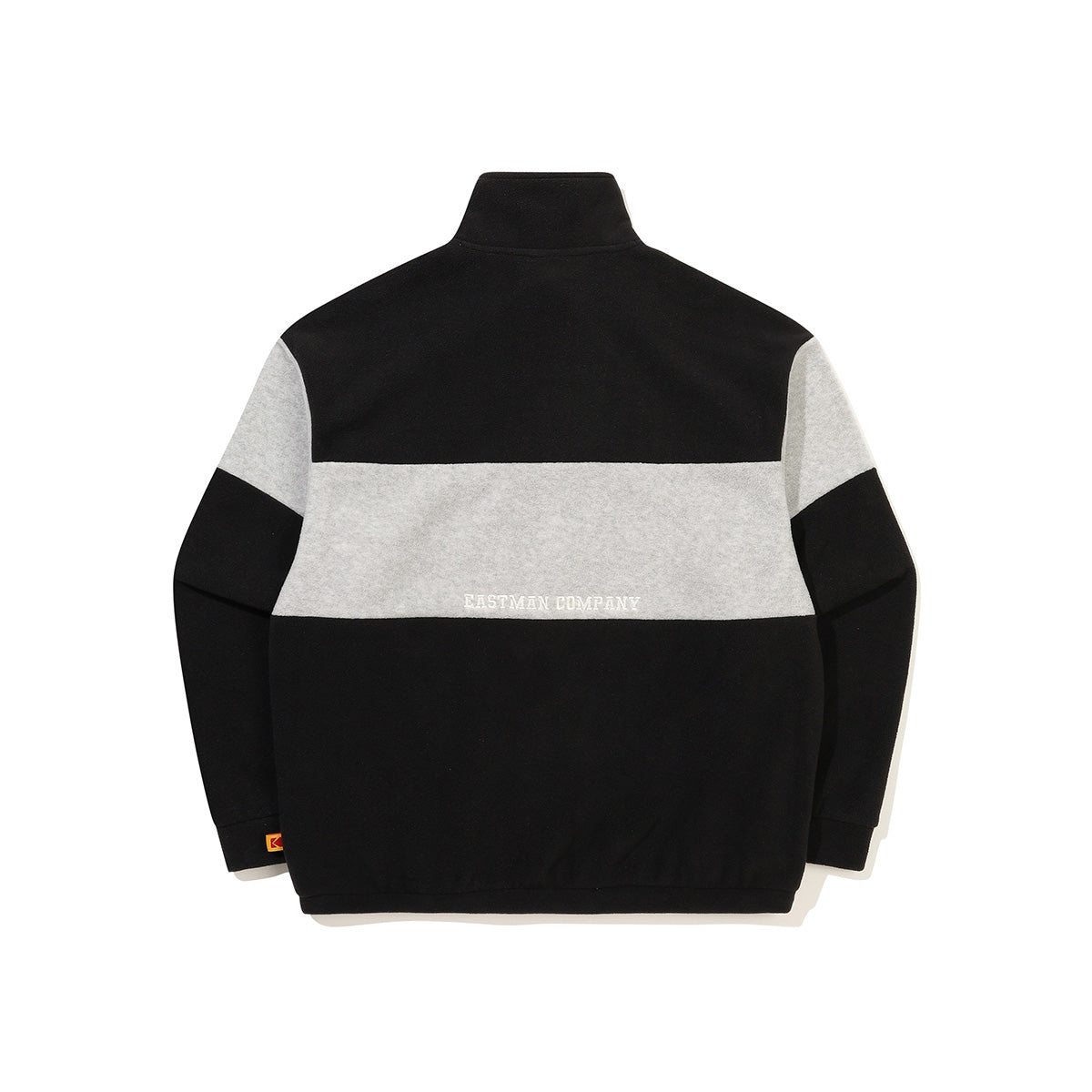 エッセンシャルカラーブロックマイクロフリースハーフジップ【ブラック】