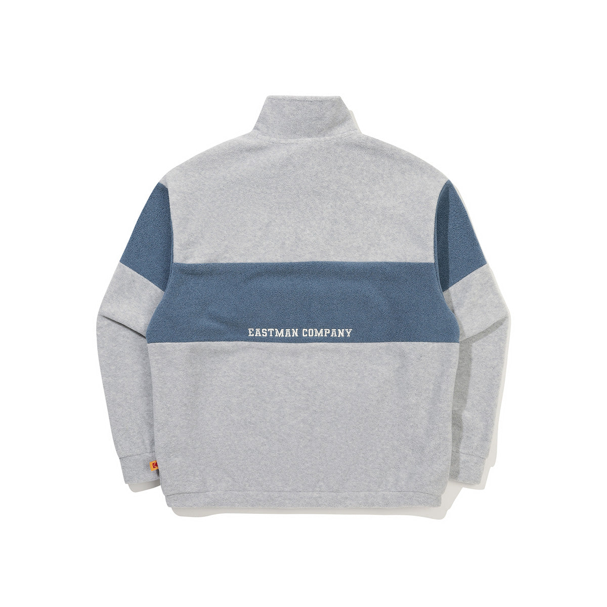 エッセンシャルカラーブロックマイクロフリースハーフジップ【メランジグレー】