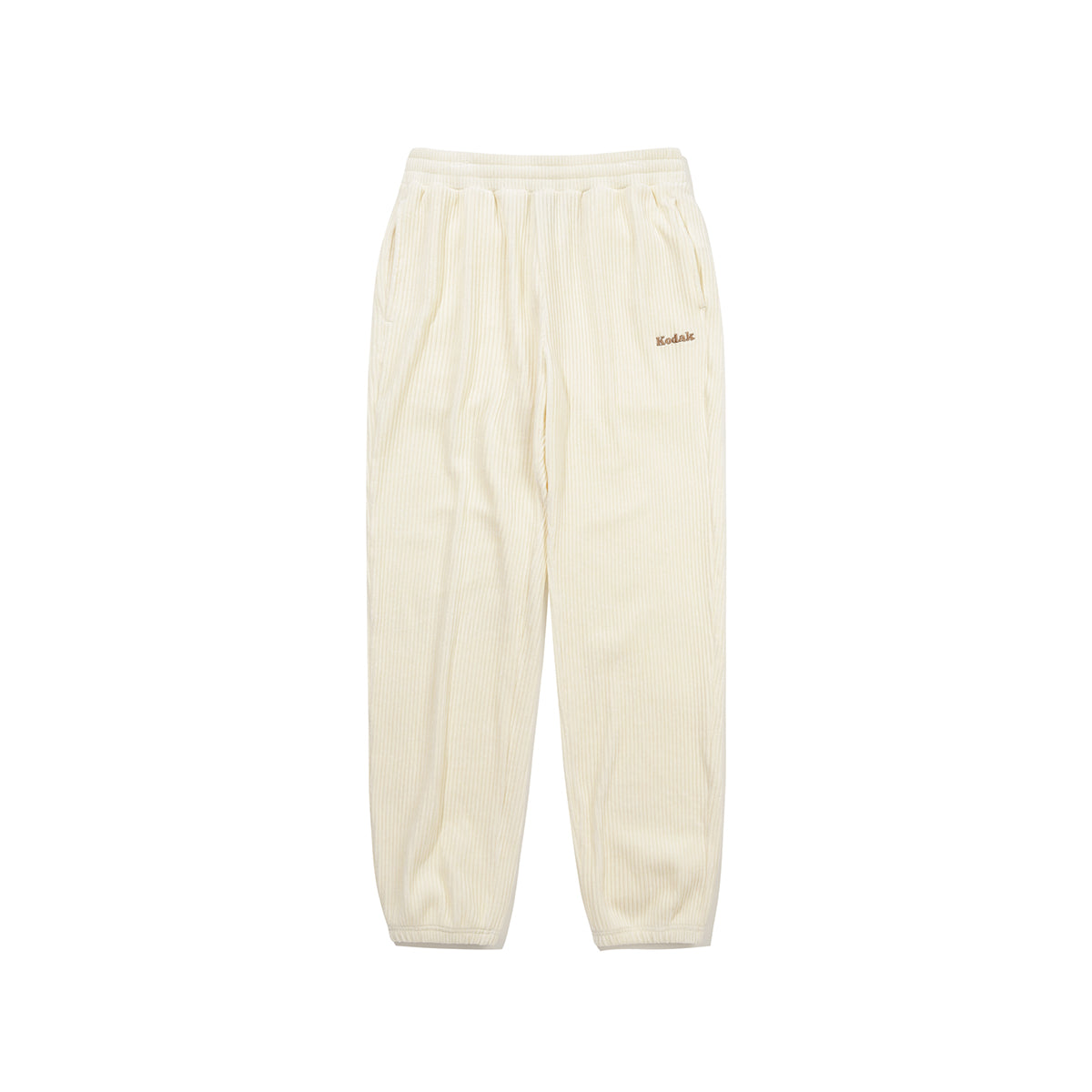 シネコダックベルベットコーデュロイジョガーパンツ【アイボリー】