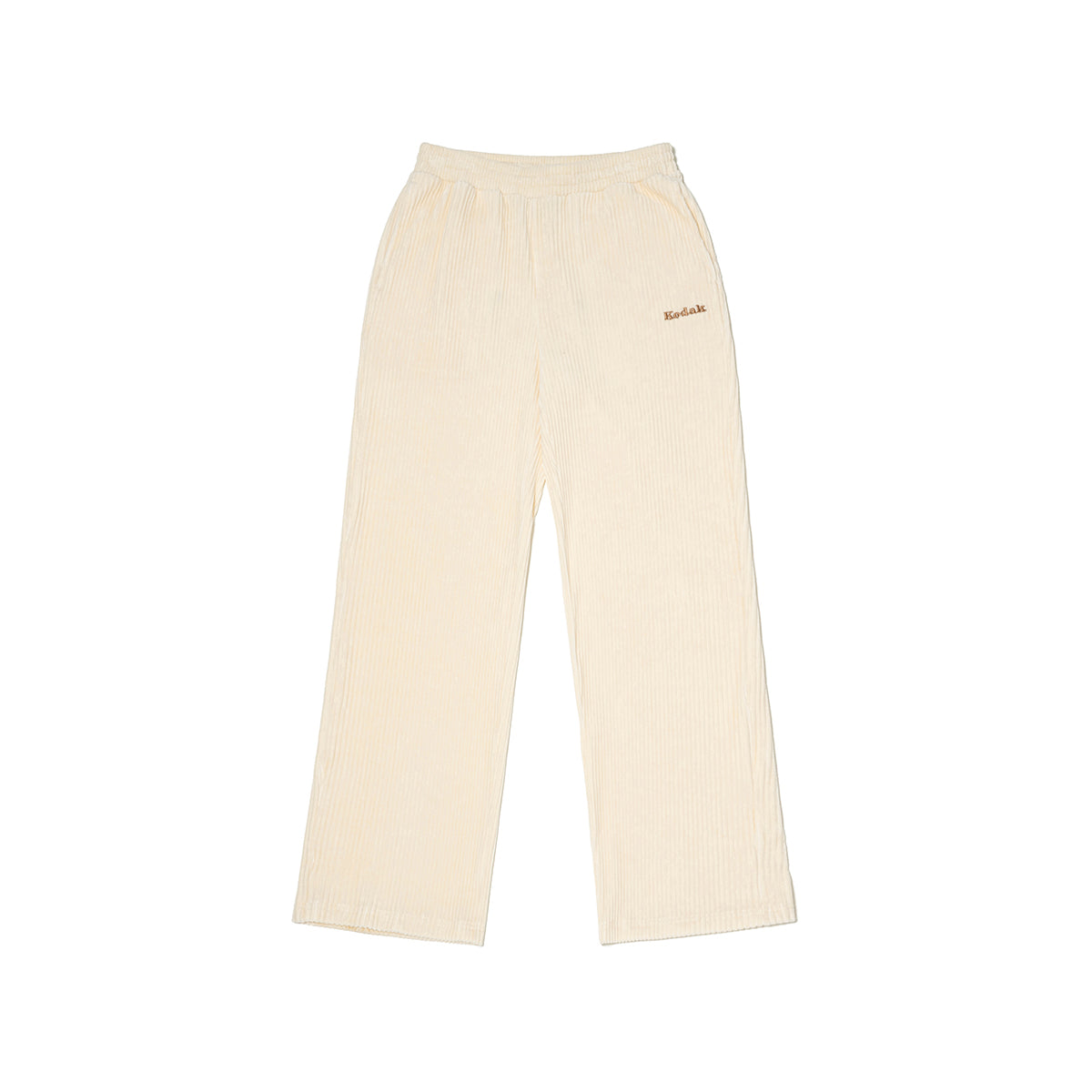 シネコダックベルベットコーデュロイストレートパンツ【アイボリー】