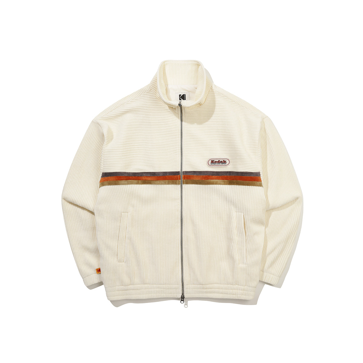 シネコダックベルベットコーデュロイジップアップ【アイボリー】