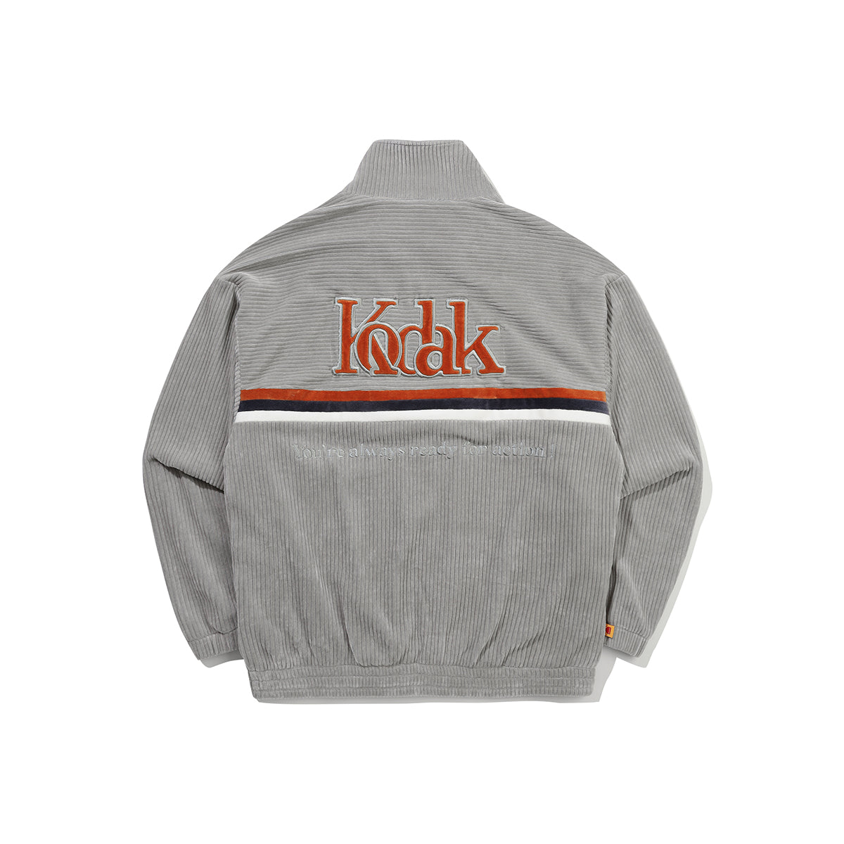 シネコダックベルベットコーデュロイジップアップ【メランジグレー】