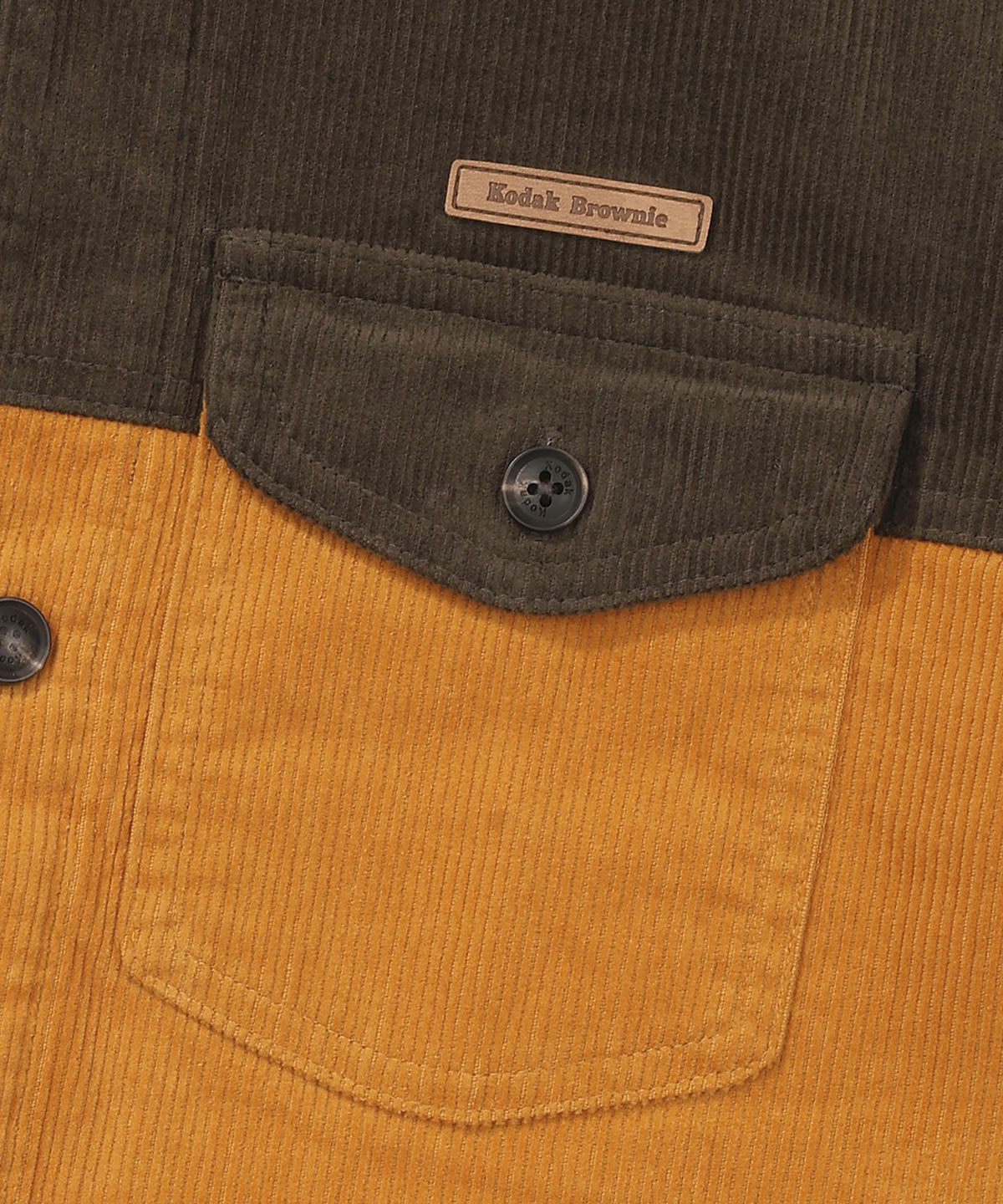 ブラウニーカラーブロックパディングシャケット【チャコール】