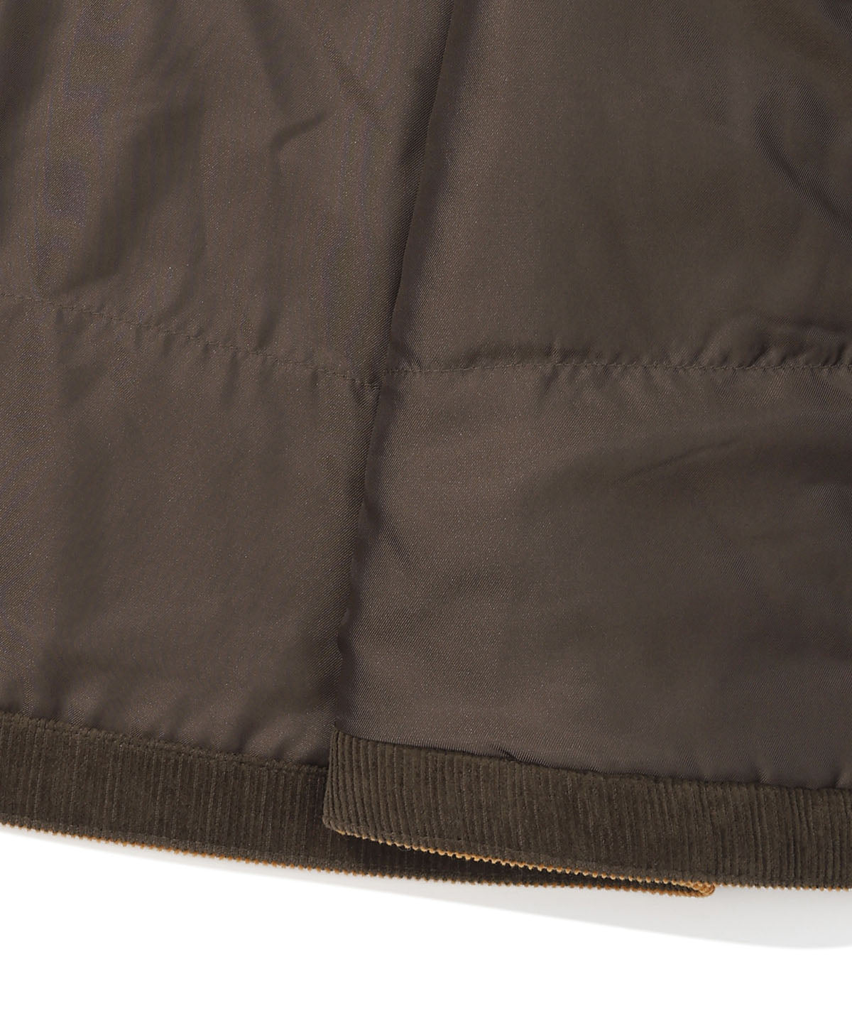 ブラウニーカラーブロックパディングシャケット【チャコール】