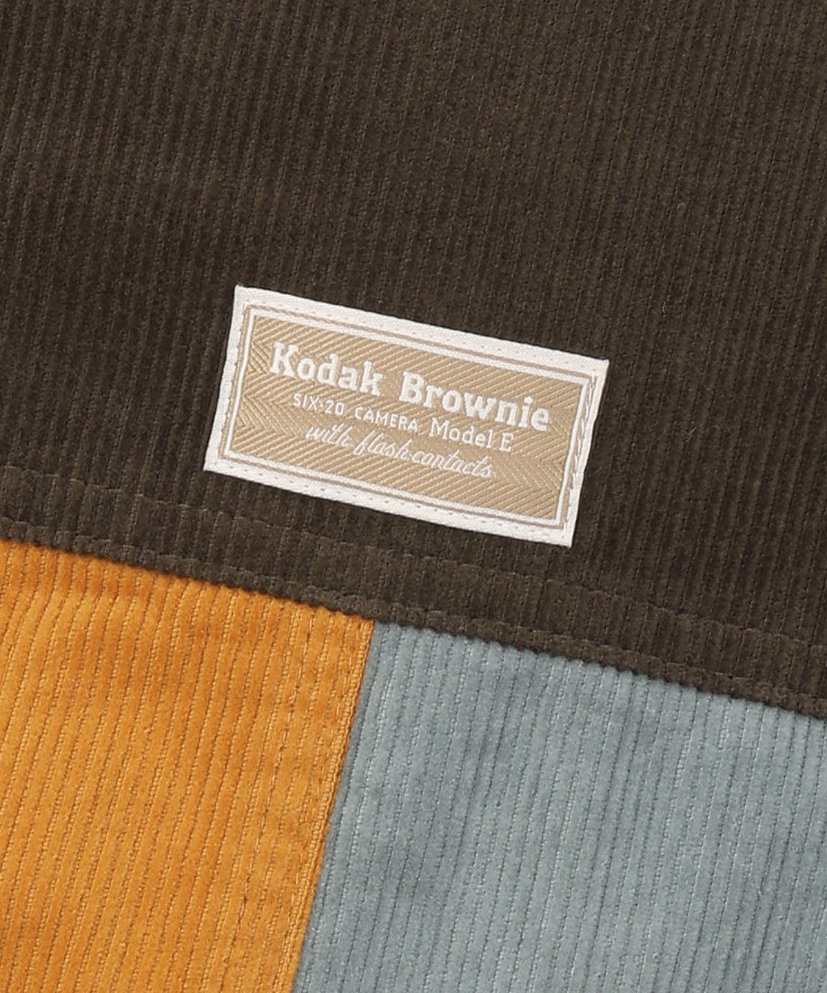 ブラウニーカラーブロックパディングシャケット【チャコール】