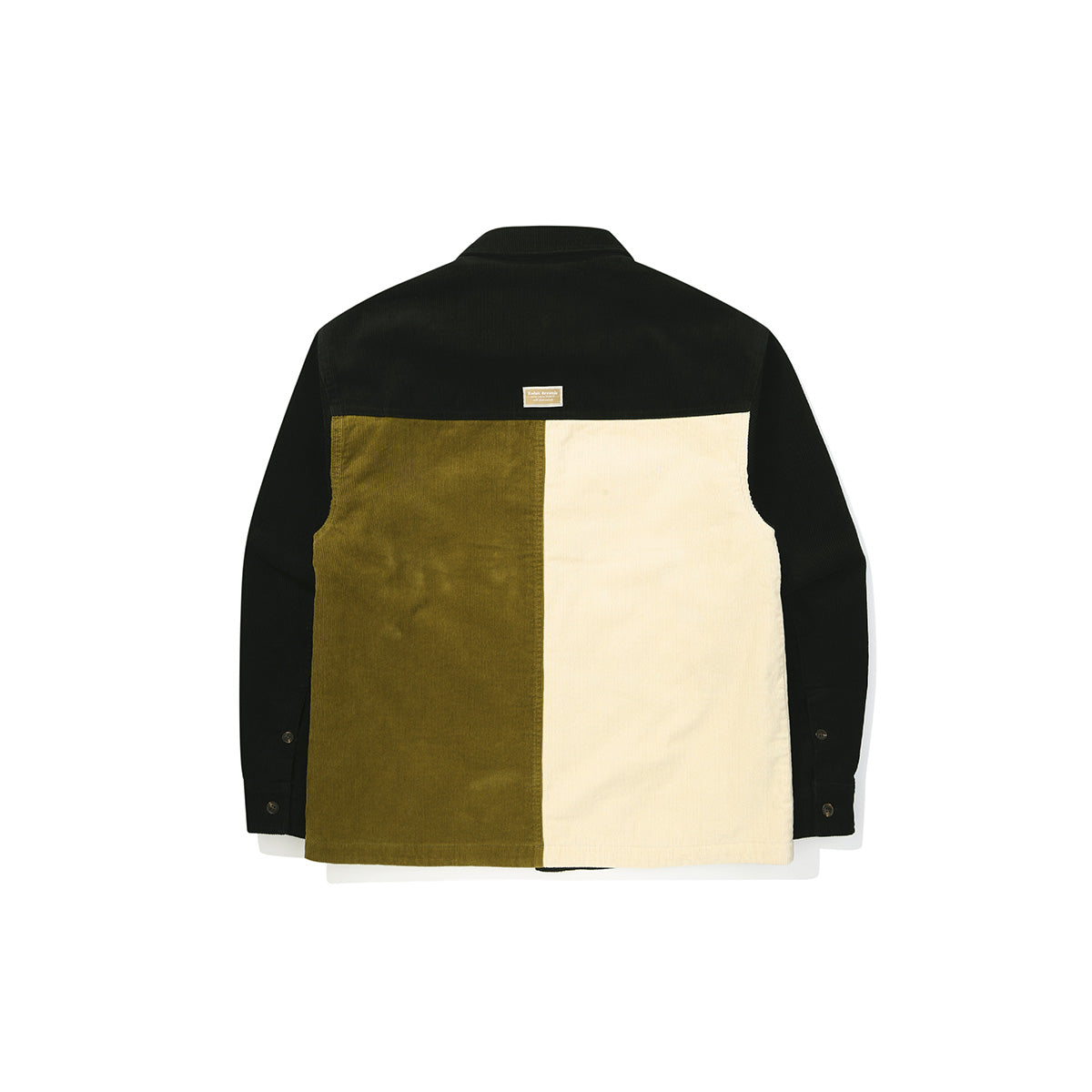 ブラウニーカラーブロックパディングシャケット【チャコール】