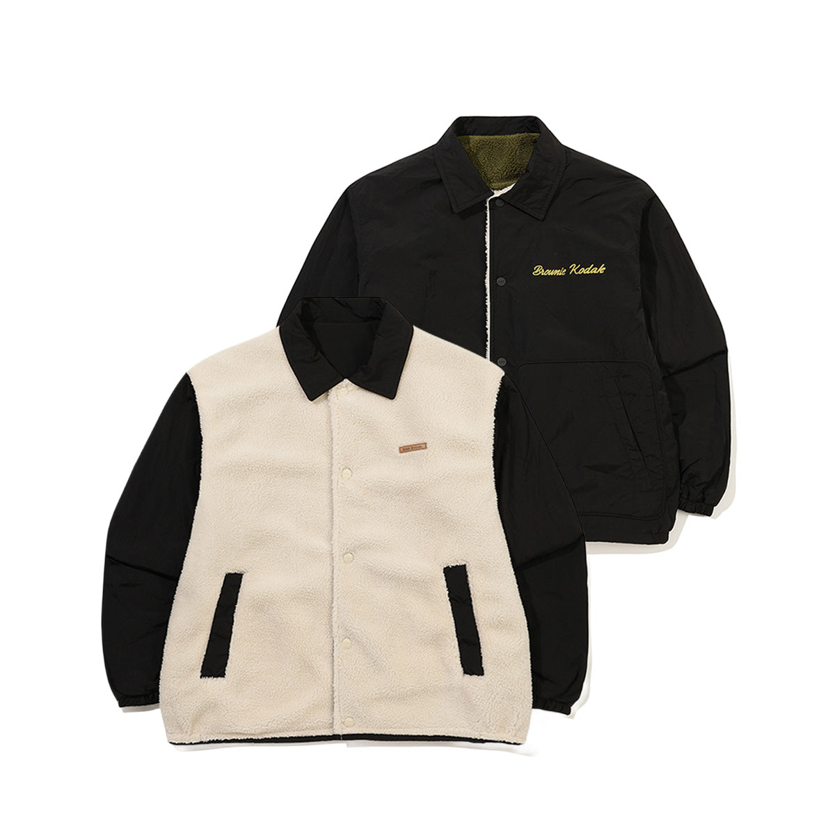 ブラウニー リバーシブル カラー パディング ジャケット【ブルー】