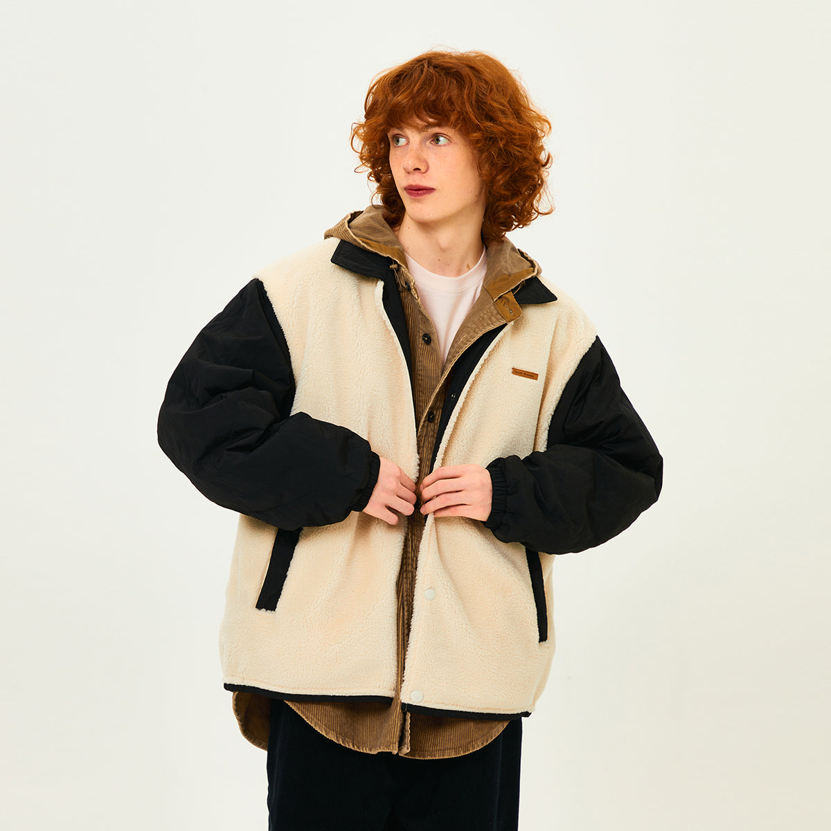 ブラウニー リバーシブル カラー パディング ジャケット【ブルー】