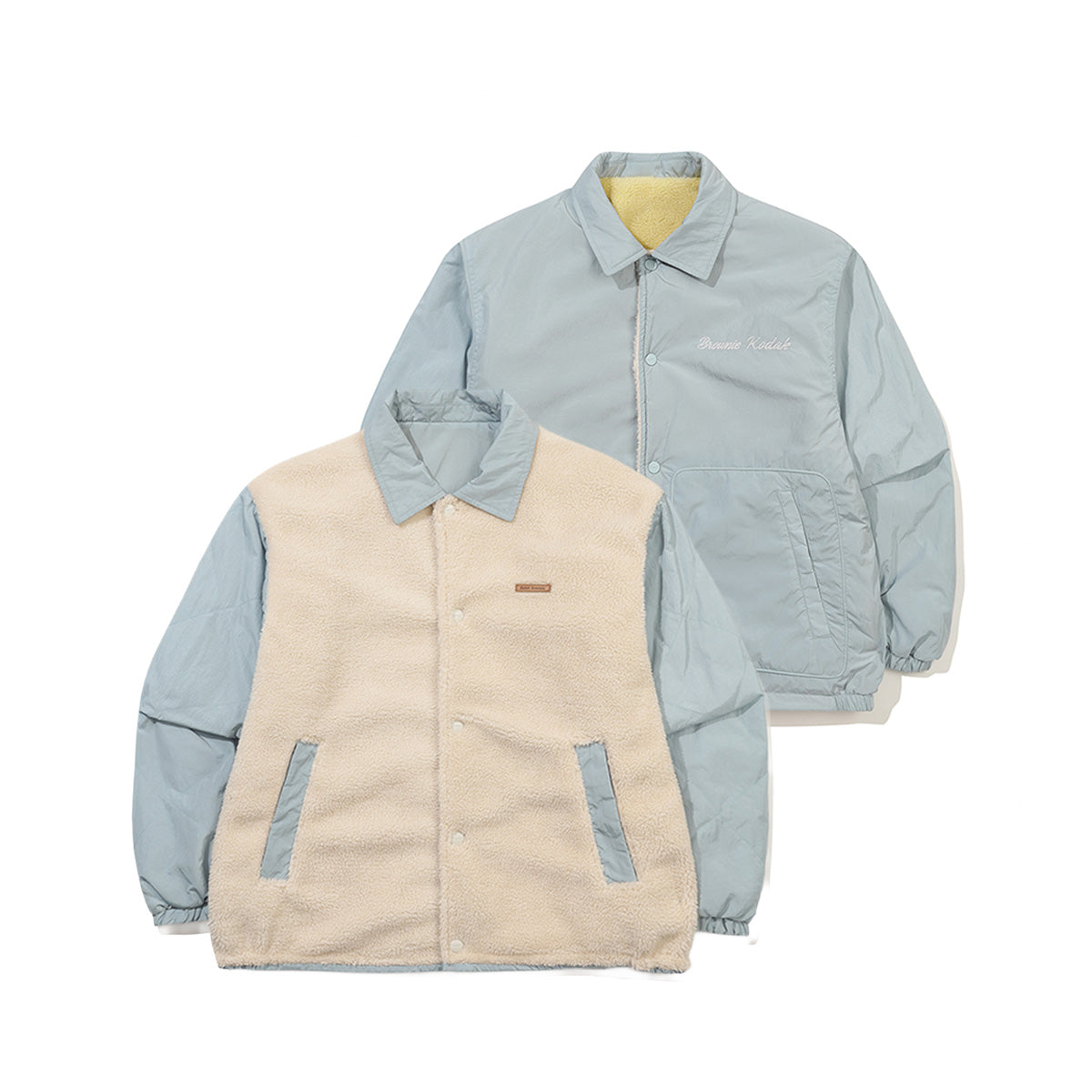 ブラウニー リバーシブル カラー パディング ジャケット【ブルー】