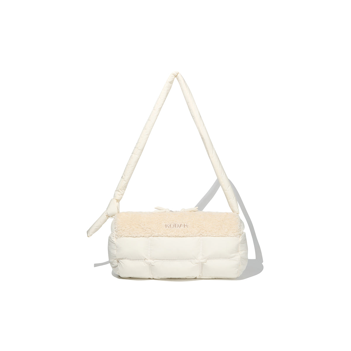 キルテッドラージクロスバッグ【アイボリー】