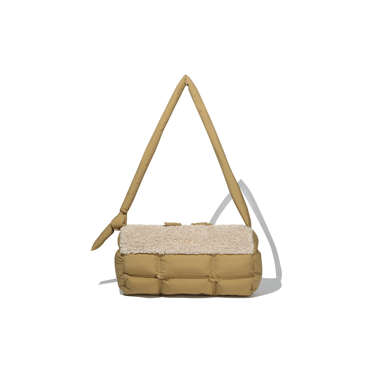 キルテッドラージクロスバッグ【カーキ】