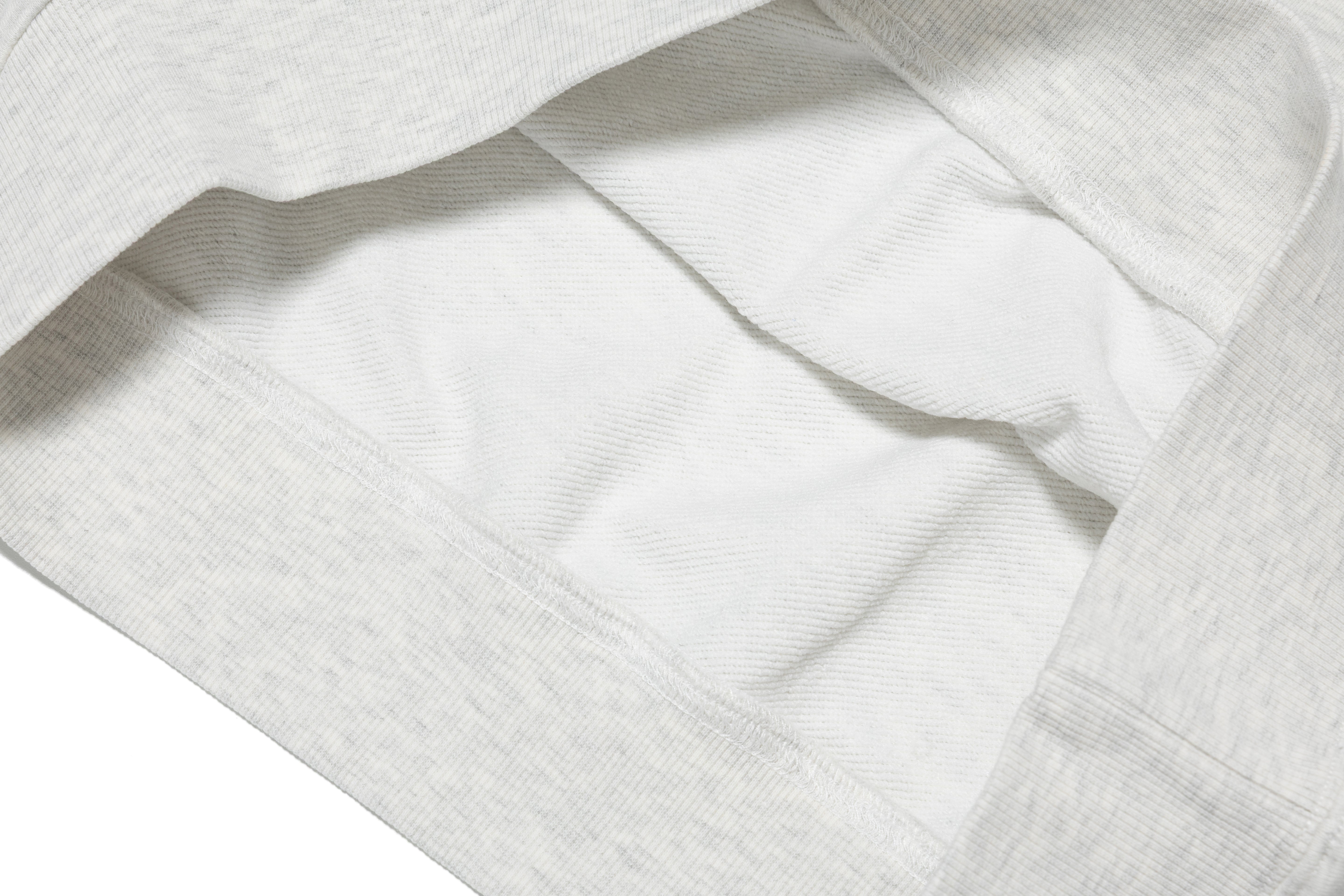 ユニスウェットシャツ【ホワイトメランジグレー】