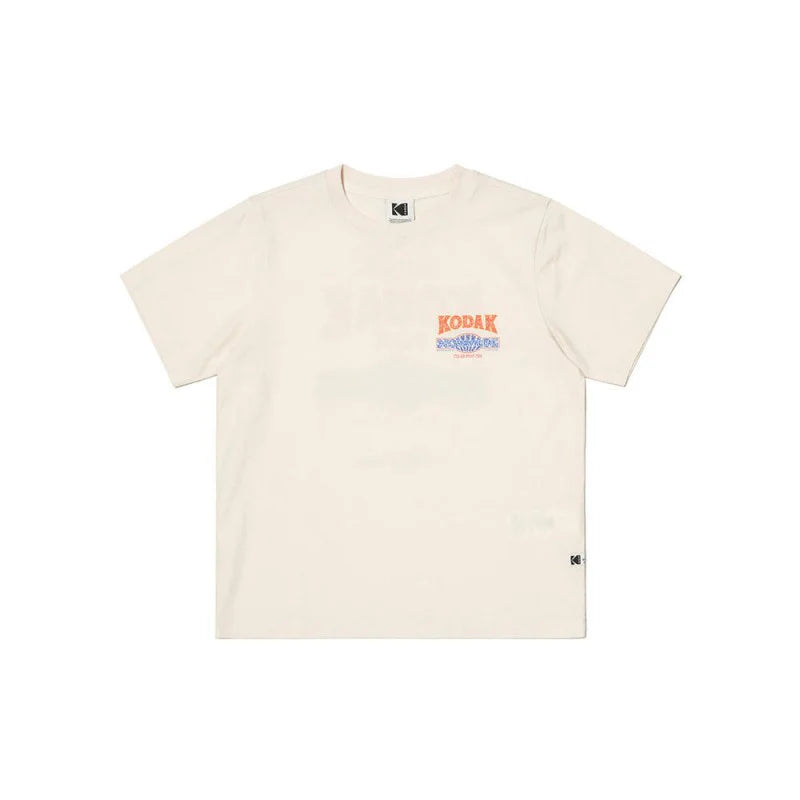 (WOMEN) スノーウォッシュグラフィックショートスリーブTシャツ【アイボリー】