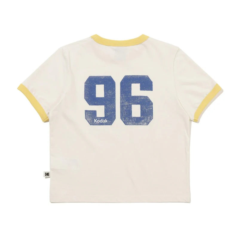 (WOMEN) リンガーショートスリーブTシャツ【アイボリー】