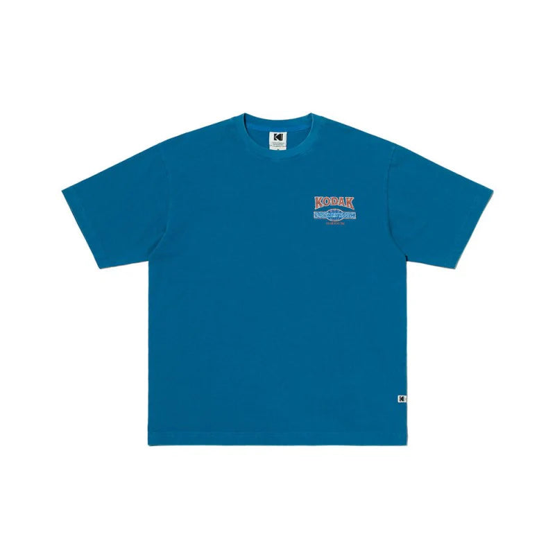 スノーウォッシュグラフィックショートスリーブTシャツ【スカイブルー】