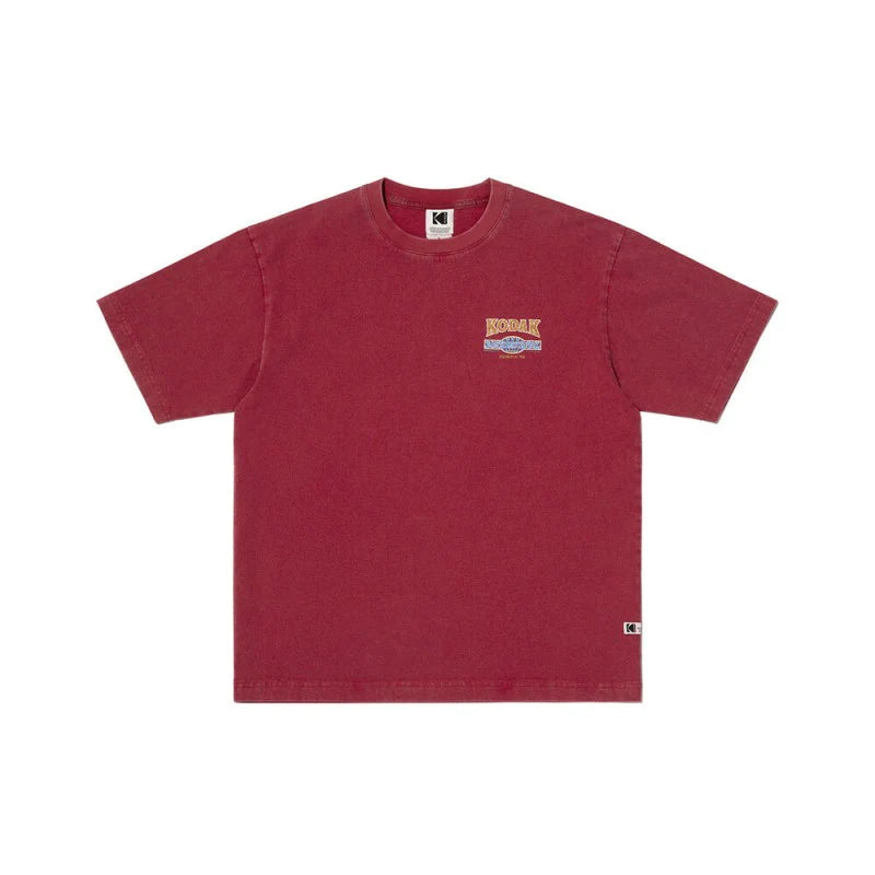 スノーウォッシュグラフィックショートスリーブTシャツ【スカイブルー】