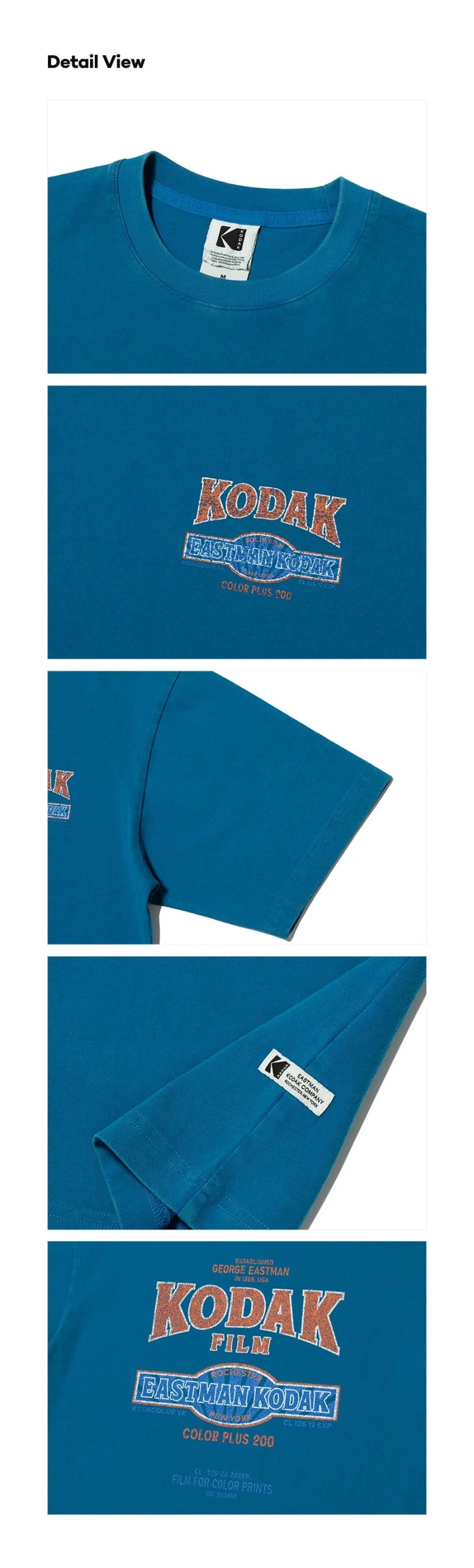 スノーウォッシュグラフィックショートスリーブTシャツ【スカイブルー】