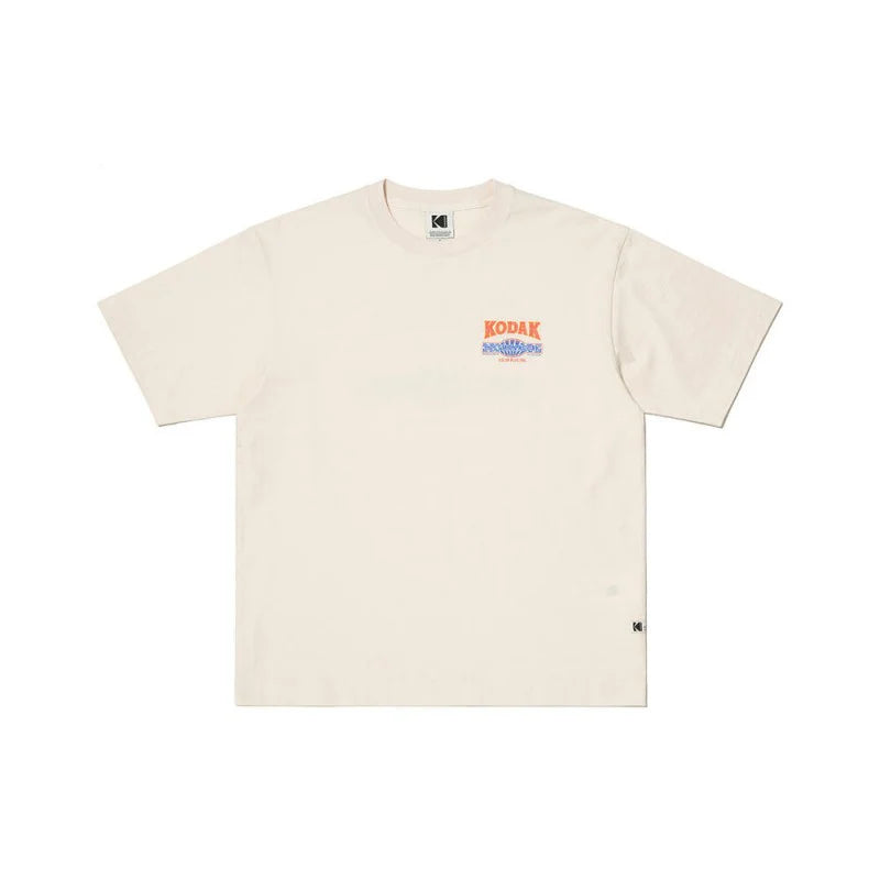 スノーウォッシュグラフィックショートスリーブTシャツ【スカイブルー】