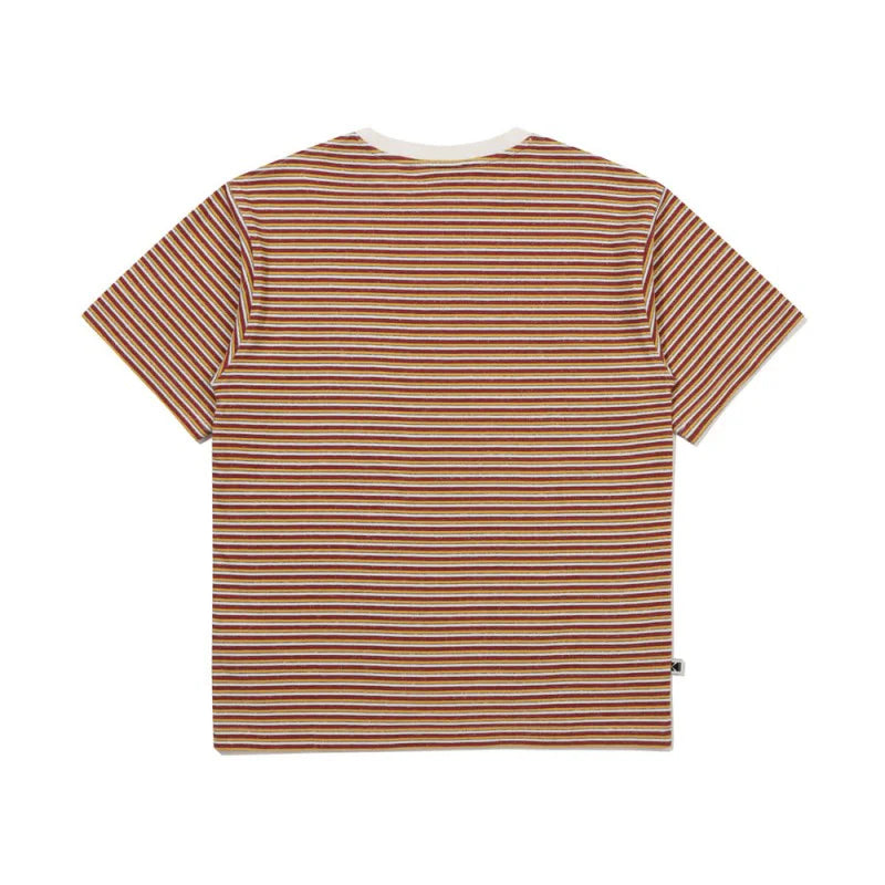 マルチストライプショートスリーブTシャツ【ネイビー】