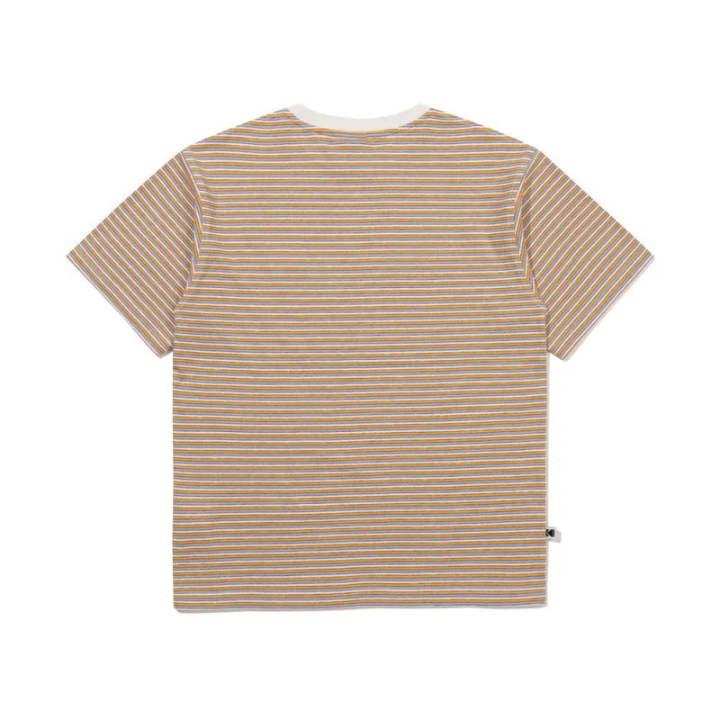 マルチストライプショートスリーブTシャツ【ネイビー】