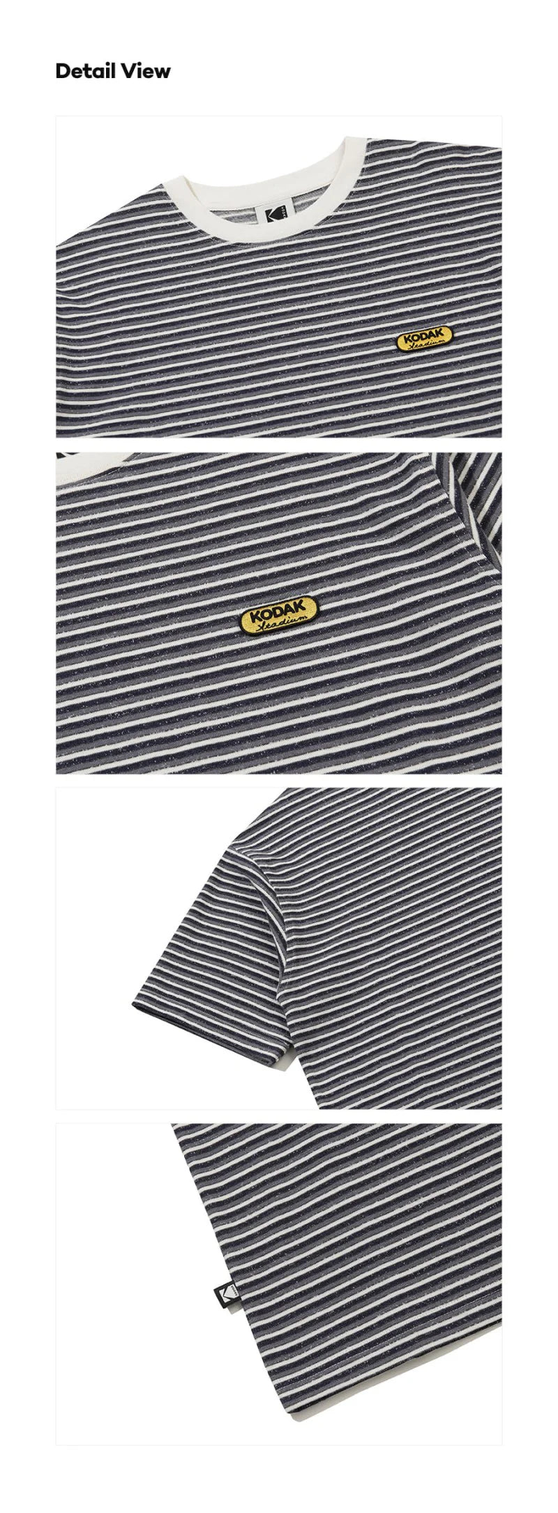 マルチストライプショートスリーブTシャツ【ネイビー】