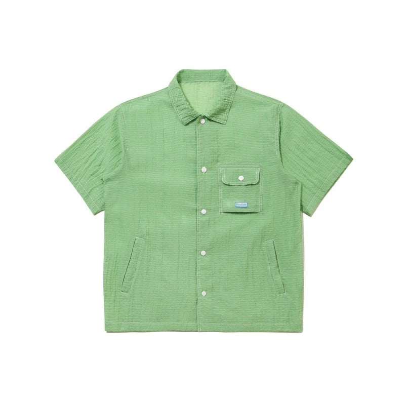 Kiton シャツジャケット ミントグリーン 2WAY/防シワ】シャツアウター