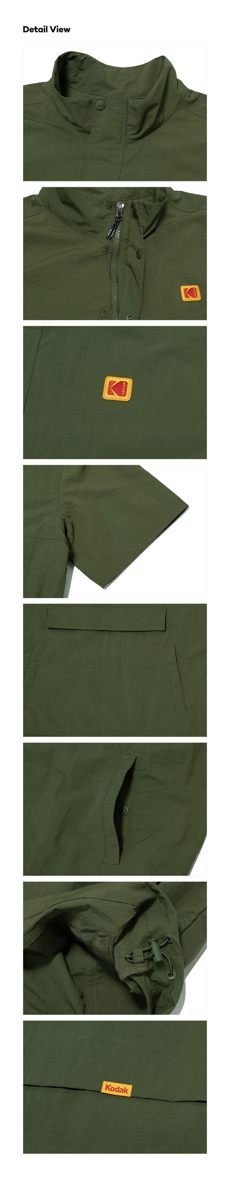 カラープラススタンドネックアノラック【イエロー】