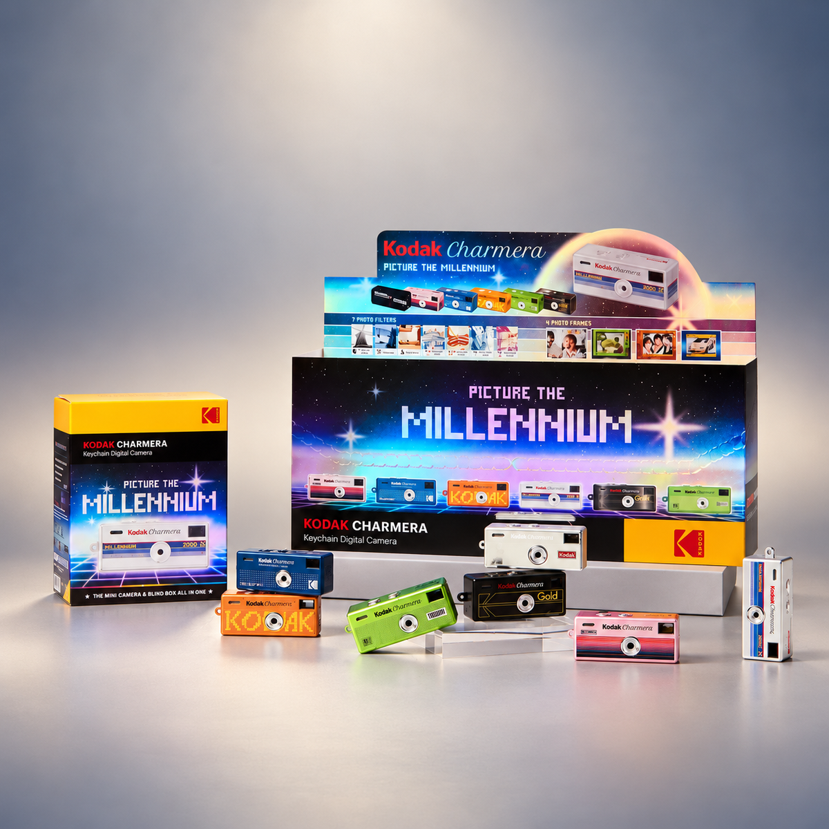 【KODAK CHARMERA MILLENNIUM 全体セット6個】キーチェーン デジタルカメラ