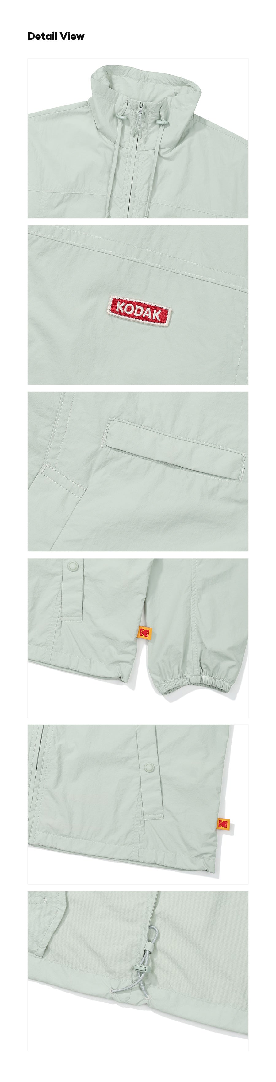 (Women)アイスポップクロップドスタンドネックジャケット【ミントグリーン】