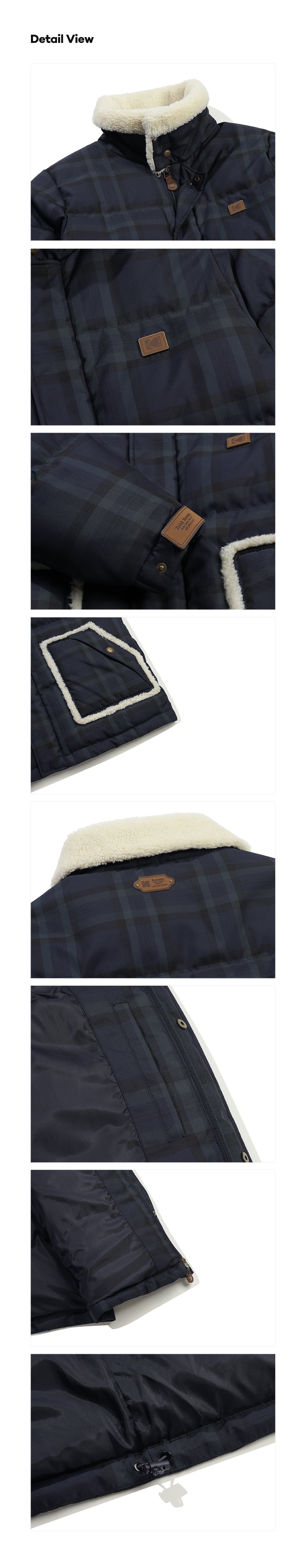 ブラウニークラシックチェックダウンジャケット【ネイビー】